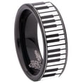 thumbnail image 6 of Piano Keys Tungsten Carbide Ring, 6 of 9