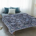 thumbnail image 4 of Navy Blue Floral Boho Blanket Soft Cozy Warm Throw Blanket for Couch, Plush Fuzzy Flannel Fleece Blankets for Sofa, Ethnic Tribe Abstract Art Flower Bed Blankets Lightweight Gifts for Women, 40"x50", 4 of 9