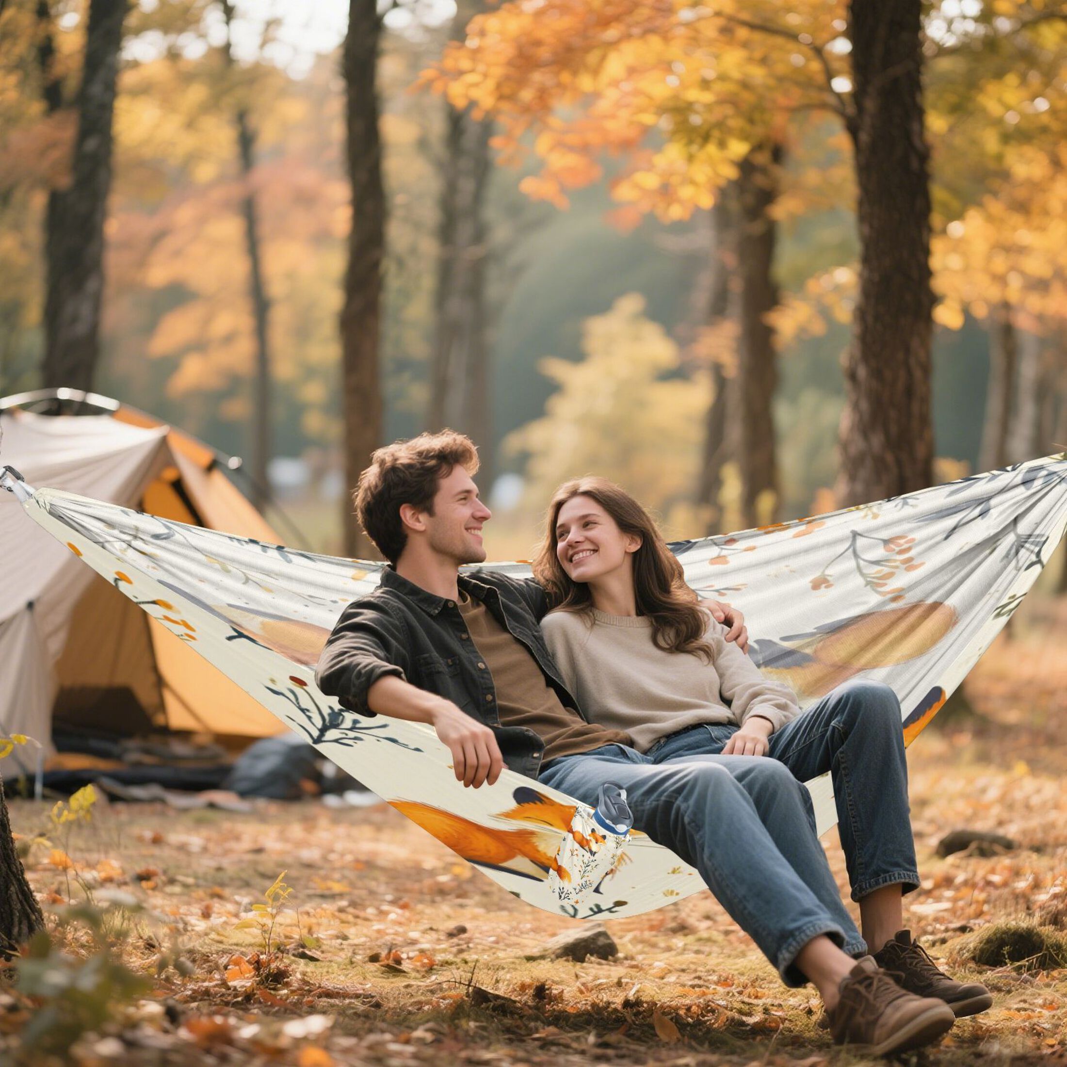 Hammock Camping Hammock Nylon Portable Hammock Travel Camping Hammock Cute Fox