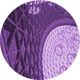 thumbnail image 1 of Ahgly Company Machine Washable Indoor Round Transitional Heliotrope Purple Area Rugs, 4' Round, 1 of 7