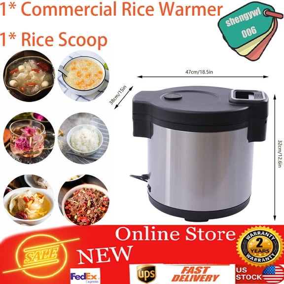 Modern 19L/20Qt Electric Rice Warmer Commercial Rice Warmer with Rice Scoop