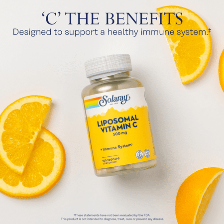 ソラレー リポソーム ビタミンC ベジタブルカプセル 500mg 100粒 Solaray Liposomal Vitamin C アスコルビン酸