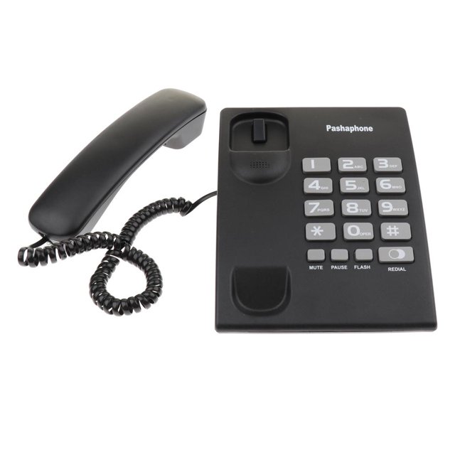 Teléfono de negocios con cable Teléfono Fijo para Negocio Casa, de , Negro Negro Fanmusic Teléfono de negocios con cable