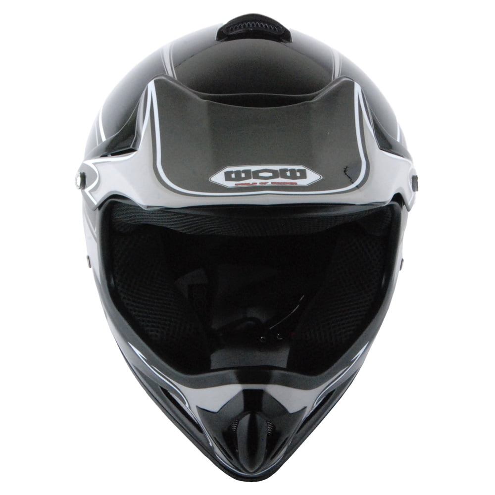 WOW Youth Kids BMX MX ATV Dirt Bike Motocross Helmet JOYCLS Spider Web Black