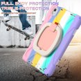 thumbnail image 3 of For iPad Air 11 inch M3 2025/M2 2024 Case, 360 Rotatable Handle Stand, Shoulder Strap, Drop-Proof Design, Colourful Pink, 3 of 7