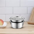thumbnail image 3 of 3 coladores de cocina de acero inoxidable 3 en 1 para frutas y verduras en juliana Los 28cm, 3 of 9