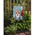 thumbnail image 2 of Carolines Treasures BB1750GF Hiver Vacances Rouge Corgi Drapeau Jardin Taille, 2 of 3