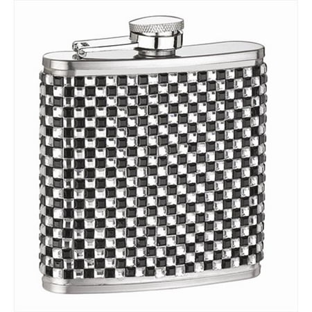 

6oz White and Black Diamond Flask