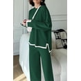 thumbnail image 4 of Conjunto de Suéter de Punto de Dos Piezas para Mujer PRETTYGARDEN Verde Talle S, 4 of 7