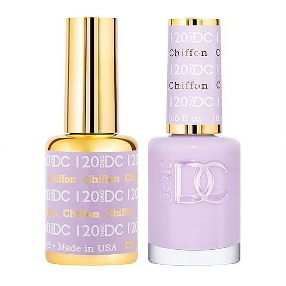 DND DC Soak Off Gel Polish Matching Nail Polish Duo #120 Chiffon