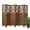 Brown, variant on 6 Panel Carved Room Divider Folding Privacy Screen, Freestanding Partition Wall for Home Office Bedroom Indoor Outdoor No Assembly Required