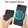 thumbnail image 5 of Cutyskin Carbon Fiber Texture PU Leather Case for iPhone 7 Plus/8 Plus, with Detachable Card Holder, Compatible Magsafe Charging, Ultra Thin Design Shockproof Phone Case, Black, 5 of 6
