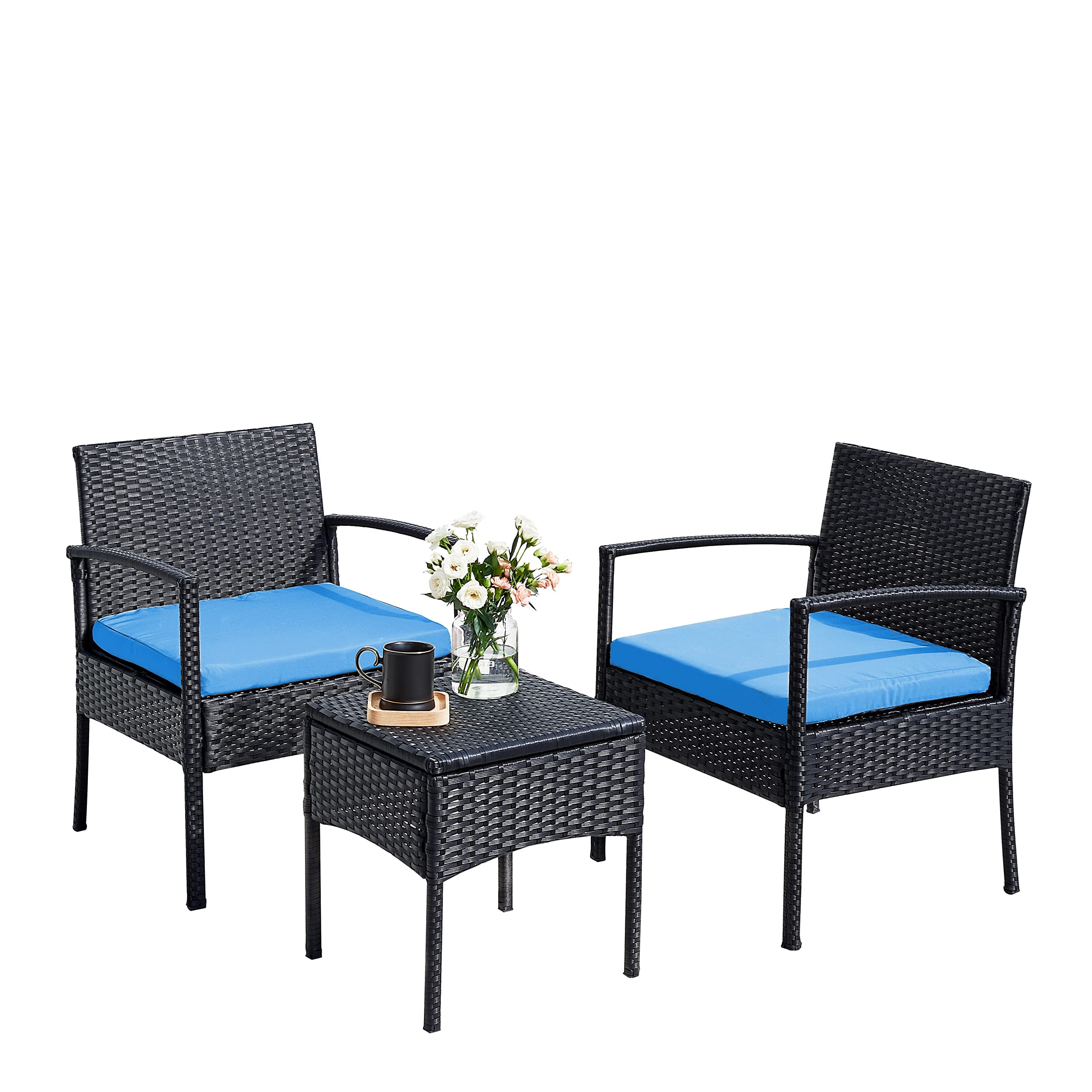 PROHIKER 3 Pieces Front Porch Furniture Set Patio Set, Outdoor Bistro