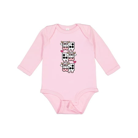 

Inktastic Cow Baby Clothes Farm Animals Gift Baby Boy or Baby Girl Long Sleeve Bodysuit