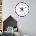 thumbnail image 2 of GUOOL 12 inch Wall Clock Non Ticking Easy to Read Colorful Analog Battery Operated for Elephant shape, 2 of 8