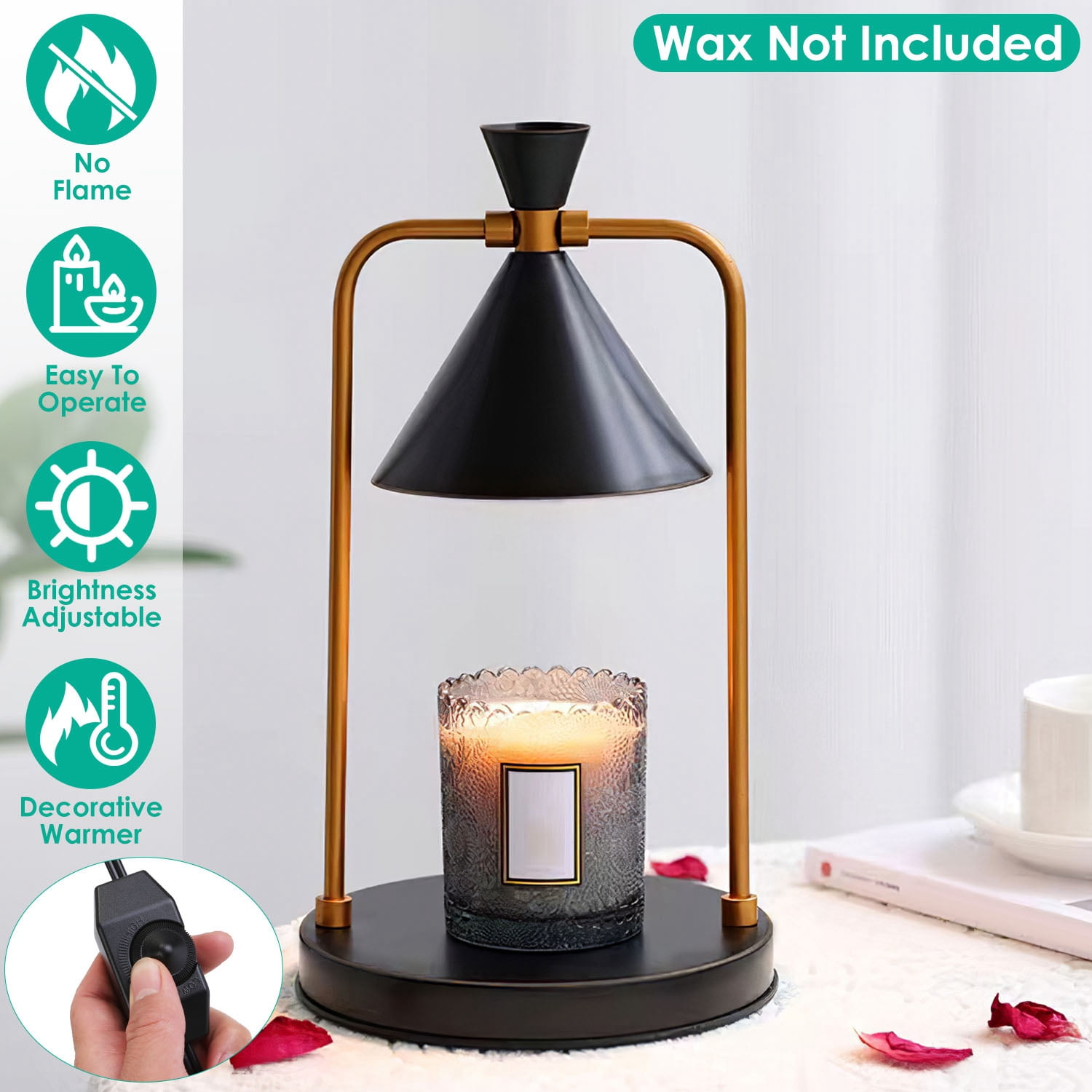 Metal Vintage Candle Warmer Lamp, iMounTEK Adjustable Dimmable Candle