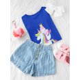 thumbnail image 3 of Mermaid Princess On A Unicorn T-Shirt Toddler -Image by Shutterstock,  3 Toddler, 3 of 4