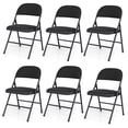 thumbnail image 1 of Costway 6 PCS Folding Chairs with Metal Frame PVC Leather Stackable Chairs for Indoor, 1 of 7