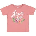 thumbnail image 3 of Inktastic Flower Girl Hand Lettering with Flowers Illustration Girls Baby T-Shirt, 3 of 5