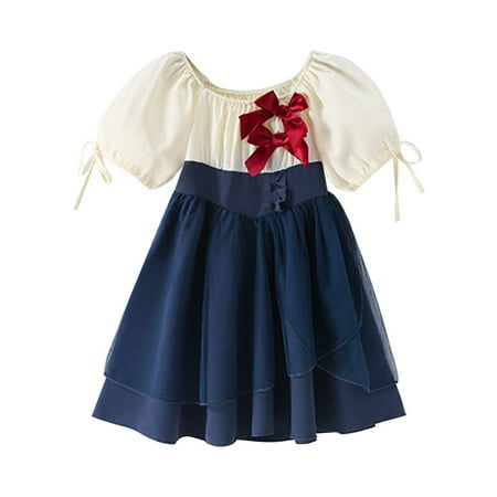 

Pimfylm Dresses For Toddler Girls Baby Girls Casual Dresses Toddler Floral Dress Print Sundress Princess Dress 2023 Blue 4-5 Years