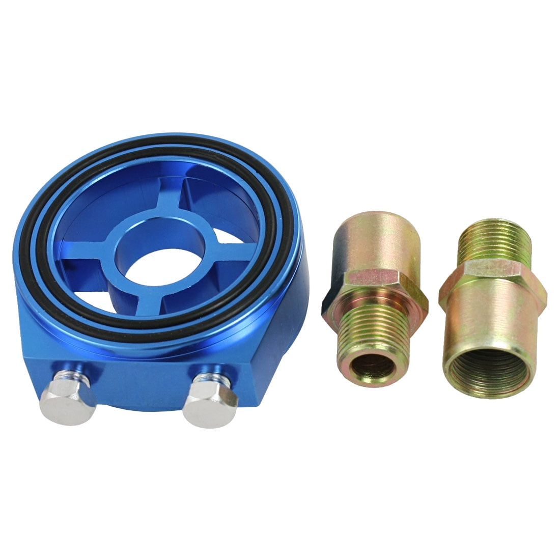 Unique Bargains Unique Bargains 3/4" Thread Dia. Aluminum Oil Filter Sandwich Plate Adapter Kit