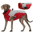 thumbnail image 3 of High Collar Pet Clothes Reflective Dog Winter Coat High Collar Snow Protection Adjustable Neck Zipper, 3 of 6
