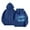 Dark Blue, variant on IWRICH Kids Sweatshirt Graphic Hoodies for Boys Girls Letter Print Casual Long Sleeve Drawstring Pullover Tops with Pocket,Size 2-13 Years White 90