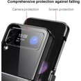 thumbnail image 3 of Compatible with Samsung Galaxy Z Flip 4 Case Plating Frame Electroplate Clear Luxury Elegant Case Camera Protector Soft TPU Shockproof Protective 3 PCS Anti-Skid Galaxy Z Flip 4 Case -Black, 3 of 11