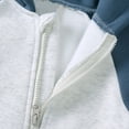 thumbnail image 6 of Ruyang Baby Boys Cute Hooded Bodysuit Long Sleeve Zipper First Birthday Outfit Fall Winter Cotton Warm Footless Jumpsuit, 6 of 9