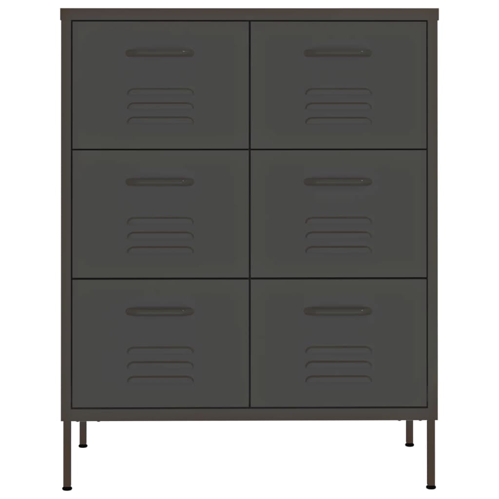 vidaXL Drawer Cabinet Freestanding Storage File Cabinet for Home Office Steel