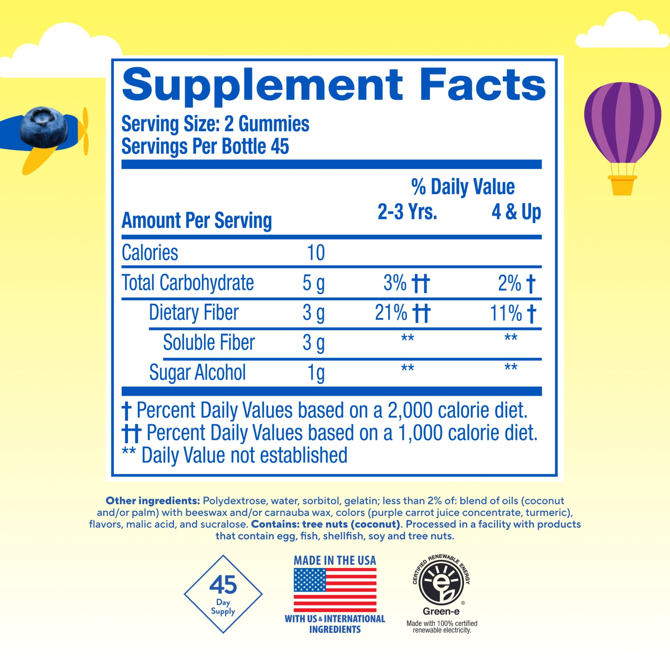 L’il Critters Digestive Support Childrens Fiber Supplement Gummies, Mixed Fruit Flavor, 90 Count