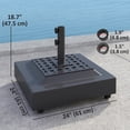 thumbnail image 3 of Outsunny Base de Parasol de Patio Remplissable Support de Parasol d'Extérieur avec Roues, 3 of 10