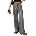 thumbnail image 1 of Pantalones Vaqueros Holgados Y2K Tiro Medio, Estilo Boyfriend, con Estampado Leopardo y Pernera , Estilo Vaquera con Parches y Bolsillo para Mujer. Estampado de Leopardo S, 1 of 9