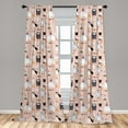 thumbnail image 5 of Ambesonne Birthday Party Curtains, Animals and Monster, Pair of 28"x95", Multicolor, 5 of 5