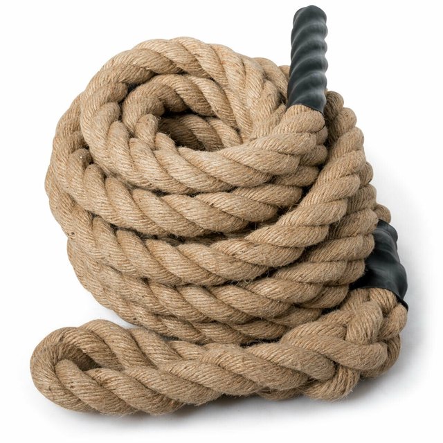 Gymax 15ft Gym Fitness Training Climbing Rope W/Rubber Grips Strength Training 1.5inch