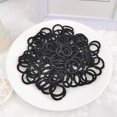 thumbnail image 5 of Yaju Thick Seamless Cotton Hair Bands Elastic Hair Ties Stretch Hair Rope No Crease Soft Ponytail Holders For Women Girls Ladies(100pcs, Black), 5 of 5