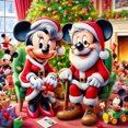 thumbnail image 3 of Bordado de diamantes de Disney Mickey Mouse Minnie recién llegado mosaico Navidad completo cuadrado redondo pintura dibujos animados decoración de pared, 3 of 5