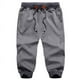thumbnail image 3 of Pantalones cortos deportivos casuales de algodón con cordón y cremallera y 3 bolsillos para hombre, 3 of 3