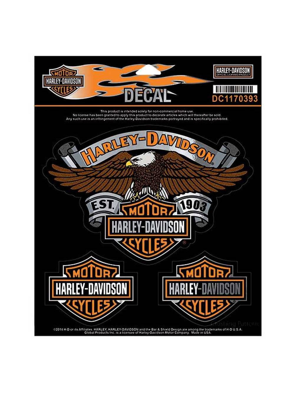 Harley Davidson Silver Eagle Window Decal Sticker Outside Application Clear Back 