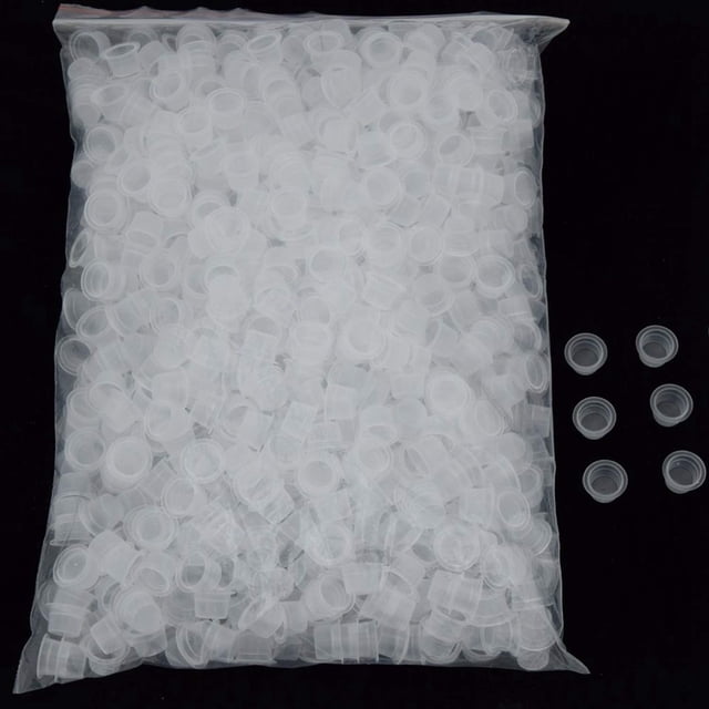 Tapas de tinta para tatuajes DOWEI, 1000 unidades, desechables, medianas, 13 mm (1000 ml)