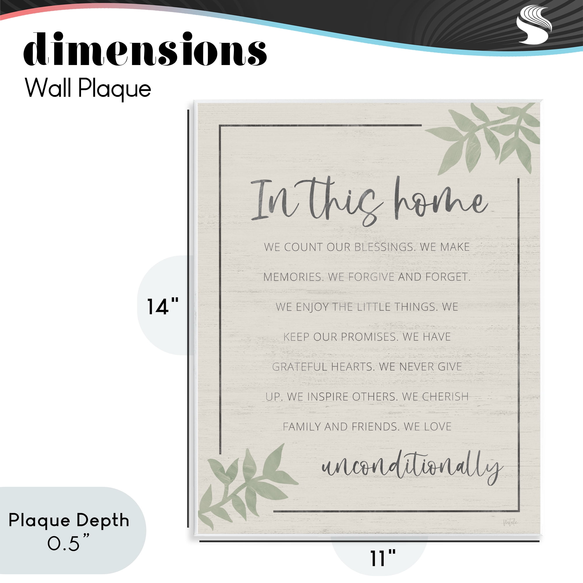 Stupell Industries We Love Unconditionally Wall Plaque Art, design by Natalie Carpentieri