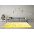 thumbnail image 3 of Ahgly Company Indoor Rectangle Solid Yellow Modern Area Rugs, 4' x 6', 3 of 4