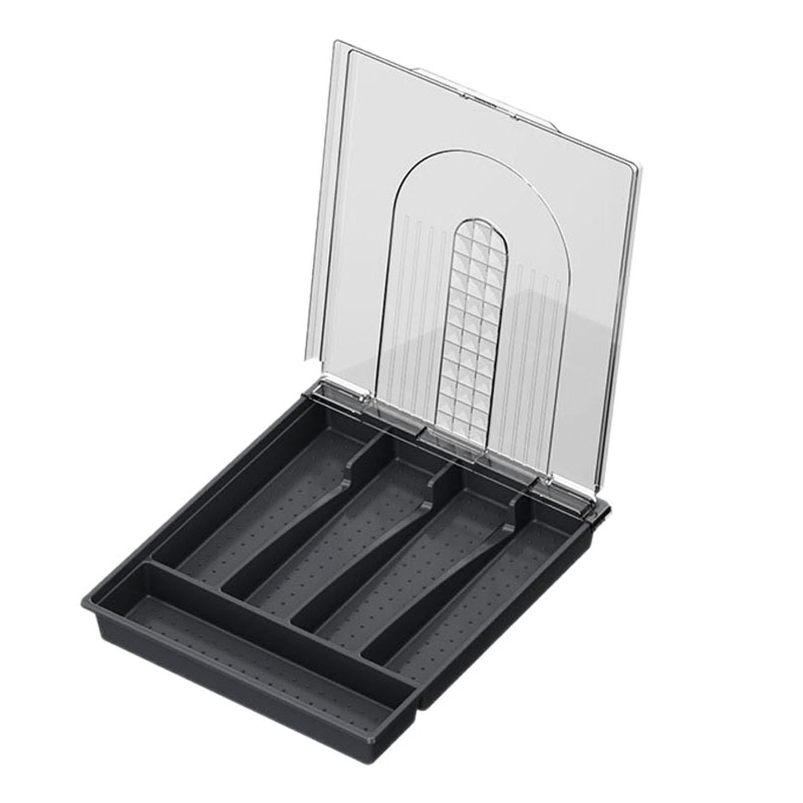 Fiocias Cutlery Silverware Tray 5 Compartments Silverware Holder Utensil Holder Utensil Color B