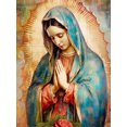 thumbnail image 1 of Religion Picture Rhinestones Embroidery Portrait FullRound New Arrival Mosaic Handmade Gift, 40*50cm, frame not included.,130-AB, 1 of 4