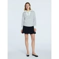 thumbnail image 3 of Free Assembly Women's and Women's Plus Sailor Collar Sweatshirt with Long Sleeves, Sizes XS-4X, 3 of 7