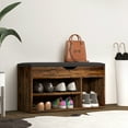 thumbnail image 2 of HOMCOM Banc à Chaussures pour Entrée avec Coussin Rembourré pour Couloir, Brun Rustique, 2 of 10