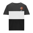 thumbnail image 3 of Mens Casual Pantalones Cortos Cuello Redondo Patchwork Impresión Suéter Blusa de Fitness, Camisetas para Hombre, 3 of 4