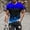 Blue, variant on jjayotai Short Sleeve Shirt for Men Men Casual Round Neck Gradation Printing Pullover Fitness Sports Shorts Sleeves T Shirt Blouse