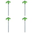 thumbnail image 4 of 4-Pack 8" Heavy-Duty Screw-in Tent Stakes, Green Threaded Ground Anchors for Grass Dirt Gravel, Outdoor Camping Canopy Gazebo Accessories, By Preplabs, 4 of 6
