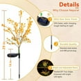 thumbnail image 6 of XZKING LED Solar Power Cole Flowers Landscape Light Night Lamp Outdoor Garden Yard Pathway Lawn Grassland Decoration Yellow Color,Pack of 2, 6 of 10